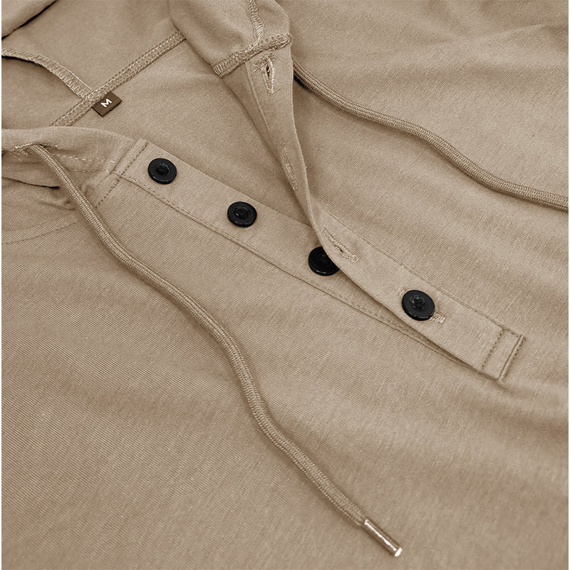 Abbott Short Sleeve Hooded Henley T-Shirt